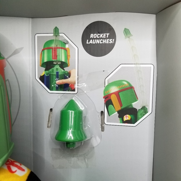 Star Wars Rocket Launching Boba Fett Feature Plush, 12” Tall Figure - Picture 4 of 7